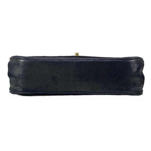 Auth CHANEL Double Flap Matelasse - Black Lambskin Shoulder Bag Gold hardware - Picture 6 of 15